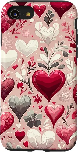 Miniatura 16 de Funda romántica para iPhone 11 Pro Max con corazones encantadores para el día de San Valentín