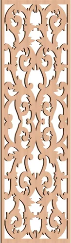 Miniatura 46 de Meadville Paneles decorativos de pared de madera con calado, 9 3/8 pulgadas de ancho x 24 3/8 pulgadas de alto x 1/4 de alto, aliso