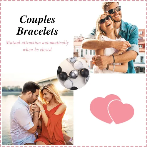 Miniatura 6 de PINKDODO Couples Bracelets for Boyfriend Girlfriend Women Men Lovers Friends