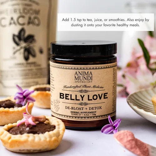 Miniatura 6 de Anima Mundi Apothecary Polvo de amor del vientre, suplemento para aliviar la hinchazón, ayuda digestiva y deshinchazón, suplemento en polvo