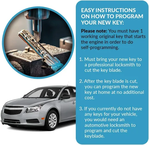 Miniatura 5 de Keyless2Go llavero de apertura remota de 5 botones para Impala Malibu Camaro Cruze Equinox y otros vehículos que utilizan FCC OHT01060512