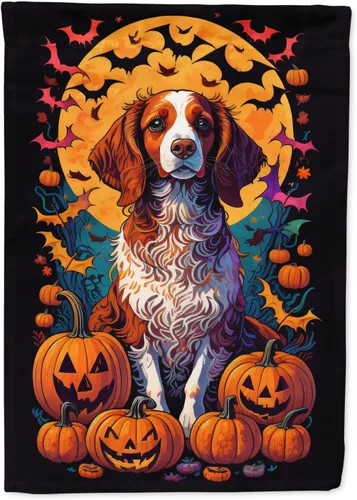 Miniatura 39 de Caroline's Treasures DAC1466GF - Bandera decorativa para jardín de Halloween de Affenpinscher Witchy para jardín, decoración para patio exterior
