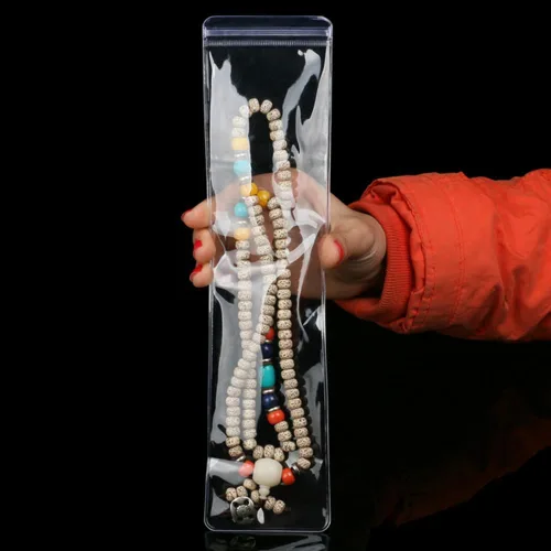 Miniatura 5 de Paquete de 50 bolsas de PVC autoselladas con cierre de cremallera, bolsa transparente antioxidación, prevención de deslustre, bolsa sellada pequeña