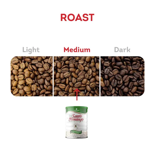 Miniatura 4 de Café Santo Domingo Descafeinado, lata de 10 onzas, café molido, tostado medio, producto de la República Dominicana (paquete de 2)