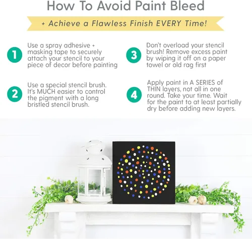 Miniatura 9 de Plantillas Starburst (3 diseños), plantillas grandes de copos de nieve nórdicos para pintar pisos, paredes, azulejos, muebles, tela, madera, cada