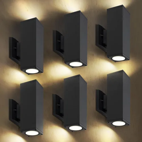 Miniatura 19 de ASD Lámpara de pared LED cuadrada de 1 luz para exteriores del anochecer al amanecer, 9 W, 1000 lúmenes, 3000 K-5000 K, 120 V, cilíndrica hacia