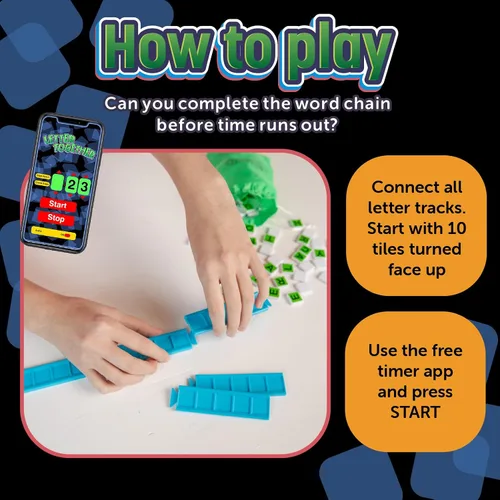 Miniatura 3 de Juego de cartas juntas, juega juntos para vincular las letras, juegos familiares para niños y adultos, juego cooperativo de ortografía para edades