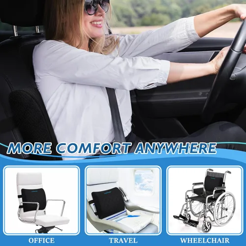 Miniatura 7 de LumbarPal Almohada de Soporte Lumbar para Respaldo de Silla de Oficina Almohada Lumbar para Automóvil, Gaming, Silla de Oficina - Mejora la Postura