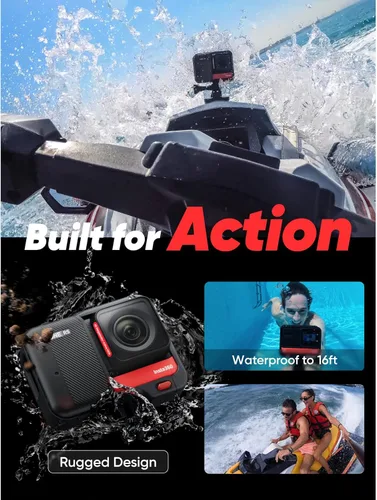 Miniatura 5 de Insta360 ONE RS 4K Edition - Cámara de acción impermeable 4K 60fps con estabilización FlowSate, foto de 48 MP, HDR activo, edición AI