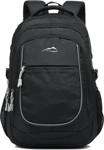 ProEtrade Mochila para universidad, viajes, negocios, senderismo, apta para laptop de hasta 15.6 pulgadas, Negro, 15,6 pulg., Mochilas Daypack