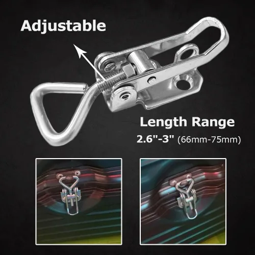 Miniatura 2 de Marine Toggle Catch Latch - 316 Stainless Steel Boat Anti-Rattle Fastener Clamp Hasp, Hatch Pull Locker
