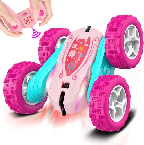 Miniatura 12 de FREE TO FLY Automóvil de control remoto para niños: coches RC de voltereta 360 2.4Ghz, coche de acrobacias giratorio de doble cara para niños de 6 a