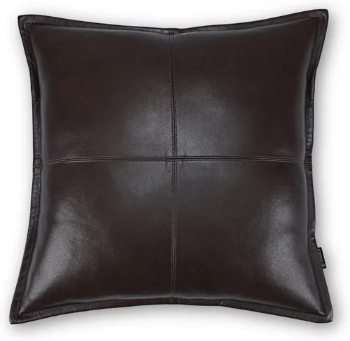 Miniatura 48 de Funda de almohada de piel de cordero – Funda decorativa para cojín de sofá – Fundas para sala de estar y dormitorio, 14 x 14 pulgadas – Caja marrón