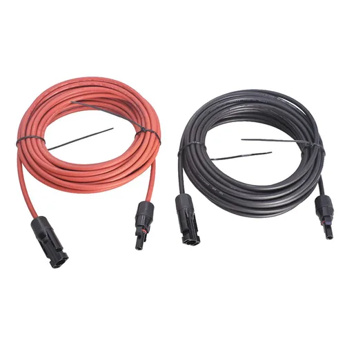 Miniatura 2 de WFLNHB Cable de extensión de panel solar de calibre 12 AWG negro + rojo de 20 pies con conector hembra y macho conector solar