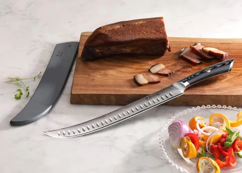 Miniatura 6 de Cangshan NAKA Series 503046 - Cuchillo de carnicero de 12 pulgadas con funda, acero forjado X-7