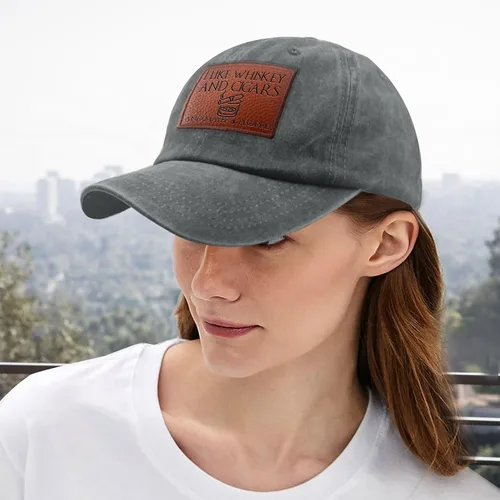 Miniatura 63 de Philysonic Funny Hat I Like Whisky and Cigars and Maybe 3 People Sombreros para Hombres Gorras de Béisbol Gorras Ajustables
