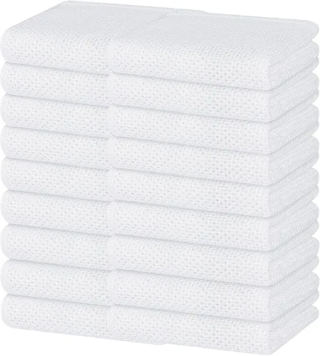 Miniatura 49 de Homaxy Paños de cocina de 100% algodón con tejido de gofre, ultra suaves, absorbentes, de secado rápido, 12 x 12 pulgadas, paquete de 6, amarillo