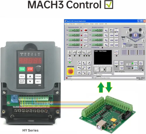 Miniatura 9 de VFD de 110 V de entrada, 2.2 KW, 3 hp, unidad de frecuencia variable, inversor convertidor CNC, para control de velocidad de motor de 3 fases de 110