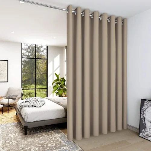 Miniatura 27 de Deconovo Cortina opaca, para oscurecer la habitación Gris claro