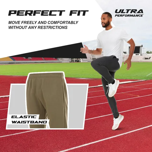 Miniatura 3 de Ultra Performance 3 Pack Mens Joggers Mens Athletic Sweatpants with Pockets for Men, Small - 5X