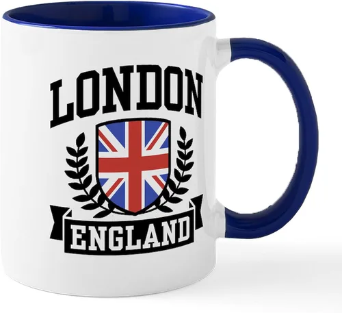 Miniatura 102 de CafePress Born American, British By Hea Taza de café de cerámica de 11 oz (11.0 fl oz)