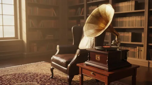 Miniatura 8 de Sistema de altavoces estéreo de madera del reproductor de discos de vinilo del tocadiscos del fonógrafo del fonógrafo del gramófono