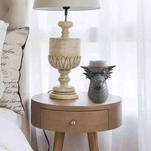 Miniatura 2 de Dekodots Soporte de mesa para altavoz inteligente (dragón), soporte decorativo para Amazon Echo Dot o Google Home Mini, diseño portátil, sin