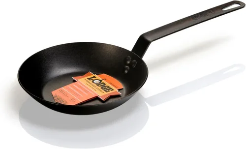 Sartén de acero al carbono de Lodge, 8", Negro