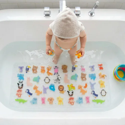 Miniatura 14 de Bonita alfombra de baño antideslizante de dibujos animados para bañera, tapete antideslizante para bañera para niños, tapete de ducha antideslizante