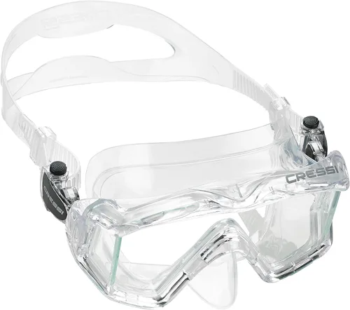 Miniatura 2 de Cressi Panoramic Wide View Mask & Dry Snorkel Kit for Snorkeling, Scuba Diving - Pano 3 & Supernova Dry: Designed in Italy TRANSPARENTE/TRANSPARENTE