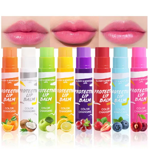 Miniatura 9 de BINGBRUSH Lápiz labial que cambia de color melocotón, hidratante de larga duración para el cuidado de los labios, bálsamo labial mágico, brillo