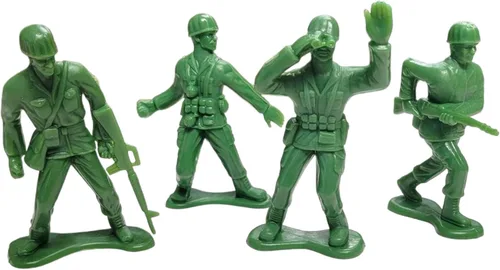 Zugar Land Juego de figuras de acción de soldado de hombres del ejército de Estados Unidos grandes altamente detalladas. (4 pulgadas) de plástico.