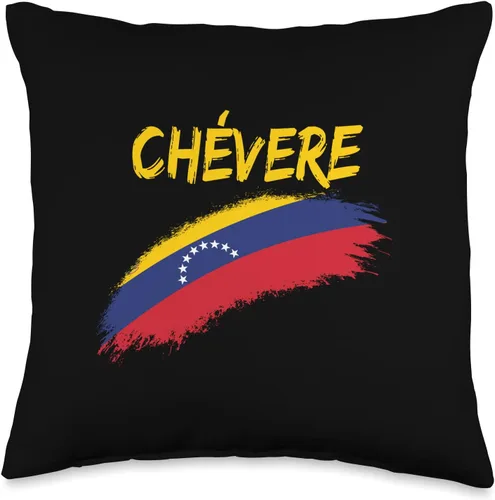 Hispanic Heritage Venezuelan Pride Venezuela Chévere Flag Venezuelan Slang Venezuela - Almohada de 16 x 16 pulgadas, multicolor