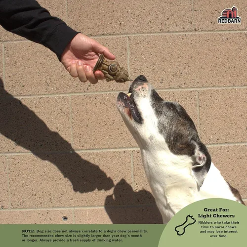 Miniatura 5 de Redbarn Chew-A-Bulls, paquete de 12 – Golosinas dentales para perros de forma de hidrante mediano – Cuidado bucal diario con divertidas crestas