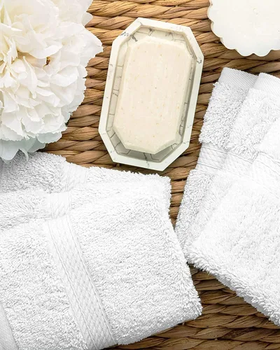 Miniatura 6 de Toallas de mano blancas – Juego de 4 toallas de mano para baño – Toallas de 100% algodón para baño y cocina – Toallas ultrasuaves de secado rápido