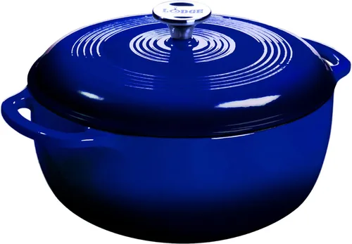 Miniatura 5 de Lodge, EC3D33 - Horno holandés de hierro fundido esmaltado, 3 cuartos de galón, azul caribe