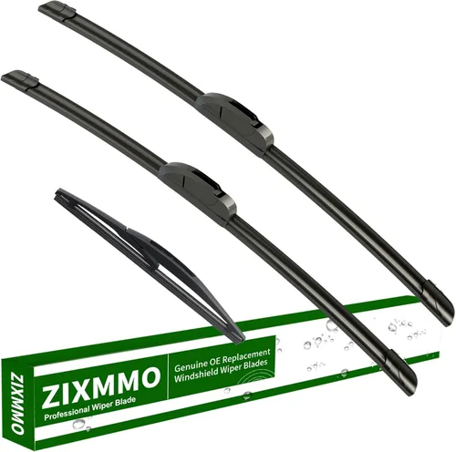 Miniatura 19 de Juego de 3 limpiaparabrisas de 24 + 17 pulgadas con limpiaparabrisas trasero de 12 pulgadas de repuesto para Toyota Rav4 2006-2012, calidad original