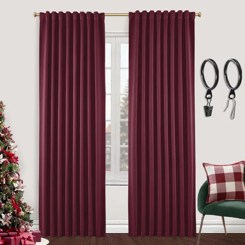 Miniatura 63 de SHINELAND Cortinas opacas cortas para ventanas de dormitorio, cortinas de baño, 45 pulgadas de largo