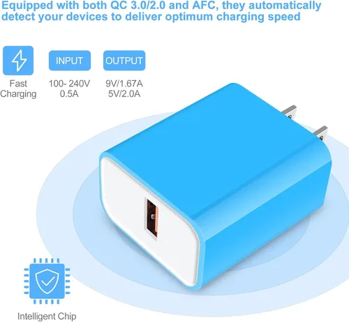 Miniatura 4 de Adaptador de enchufe USB de carga rápida adaptable para Samsung Galaxy S23 Ultra, A54, A34, A14, A04S, A23, A13, A03S, A53, S22, S21, S10, S9, S8