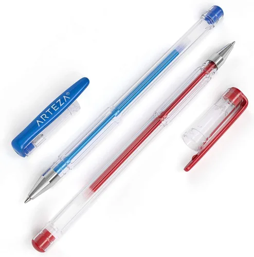 Miniatura 3 de Arteza Juego de 14 bolígrafos de gel metálicos, puntas de 0.031-0.039 in, bolígrafos de colores brillantes y vivos, suministros de arte para álbumes