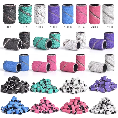 Miniatura 3 de KADS Efile - Bandas de lijado de uñas, 50 unidades, 8 colores, lijadoras de uñas, banda profesional de grano fino mediano con 3/32 pulgadas