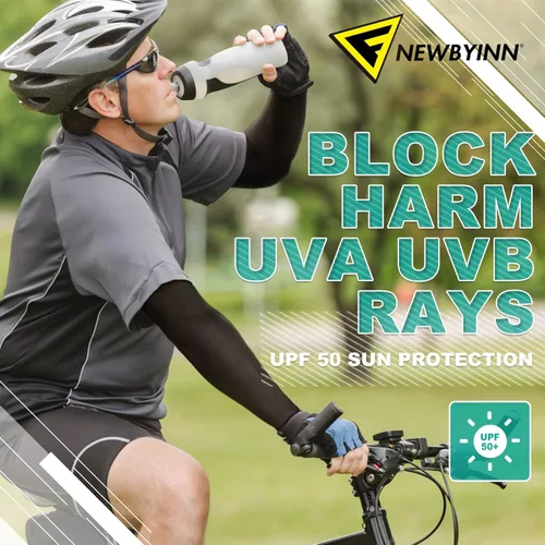 Miniatura 3 de Newbyinn Mangas de brazo para hombres y mujeres, talla L a XL, manga de protección solar UV para cubrir tatuajes, funda de compresión refrescante 2