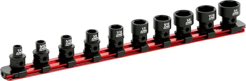 Miniatura 6 de ARES 29019 – Juego de 10 dados de impacto nano de perfil bajo SAE de 3/8 de pulgada de accionamiento – Los dados de grado de impacto ofrecen mayor