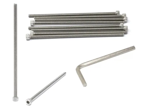 Miniatura 61 de iexcell 25 piezas M4 x 60/65/70/75/3.150 in paso de rosca 0.028 in acero inoxidable 304 cabeza hexagonal Tornillos Tornillos surtido Kit