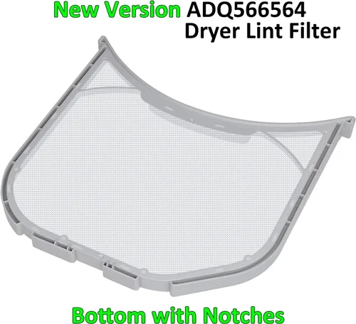 Miniatura 9 de ADQ566564 - Filtro de pelusa de repuesto para secadoras LG y Kenmore, filtro ADQ566564 (parte inferior con muescas), trampa de pantalla de pelusa