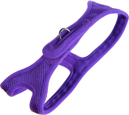 Miniatura 11 de Arnés ChokeFree de malla velpro, mascota, hombro cuello, L, Rosado