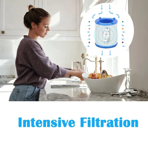 Miniatura 4 de Paquete de 10 cartuchos de repuesto para grifo de agua para fregadero, filtro de agua para fregadero, elimina metales pesados de fluoruro de cloro
