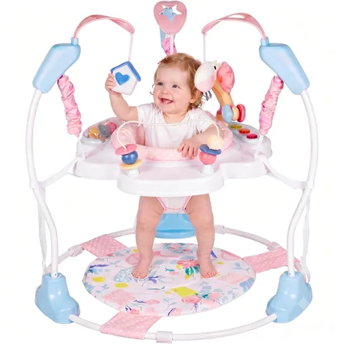 Miniatura 9 de Centro de Actividad para Bebé, Saltador de Bebé 3 en 1, Centro de Actividad Infantil con Asiento Giratório 360°, Música, Luces, 3 Alturas