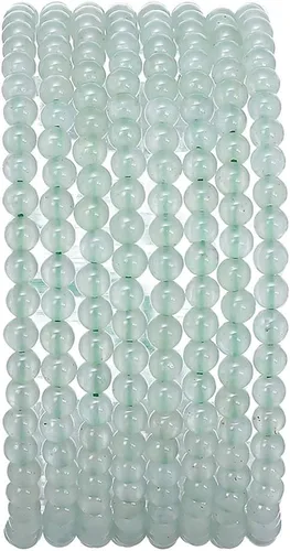 Miniatura 80 de BEADIA Cuentas redondas de piedra natural de jade de amazonita semipreciosas sueltas para hacer joyas 6MM 61PCS Amazonita Jade