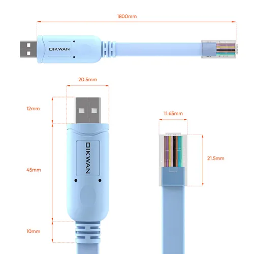 Miniatura 8 de Cable de consola USB Cisco, cable de consola USB a RJ45 compatible con routers/switch/Windows 7, 8,10 (12 pies)